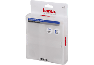 HAMA 33809 CD/DVD PROTECTIVE SLEEVES CLEAR 50PCS - Housses de protection (Transparent)