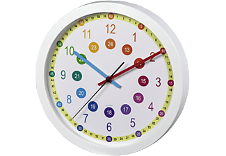 HAMA hama Easy Learning - Horloge murale pour enfant - Ø 30 cm - Blanc/Coloré - Orologio a parete (Multicolore)