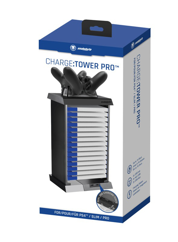 SNAKEBYTE PS4 Charge Tower Pro - Accessoires pour PS4 (Noir)