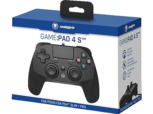 SNAKEBYTE Game:Pad 4 S - Manette pour PS 4 (Noir)