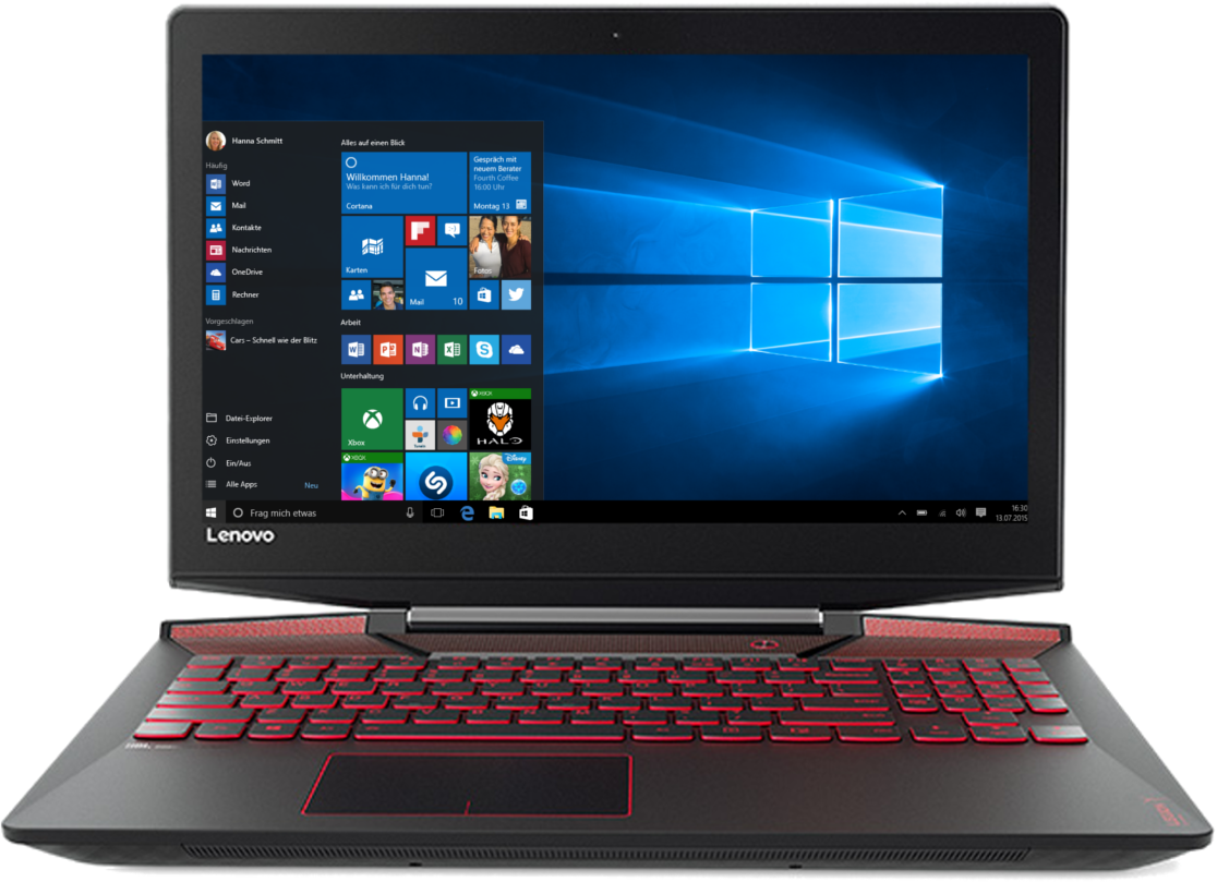 LENOVO Gaming Notebook Legion Y720-15IKB (80VR00A8GE) Gaming Notebook, 15,6 Zoll, Full-HD, Intel® Core™ i7-7700HQ Prozessor
(6M Cache, bis zu 3.80 GHz), 16 GB, 1000 GB HDD + 256 GB SSD