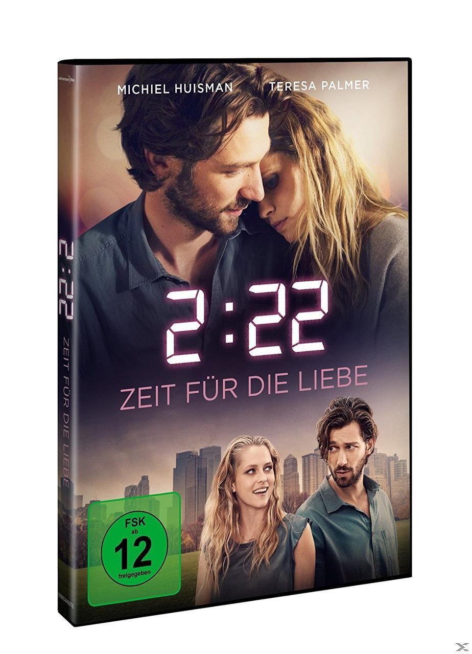 DVD-Cover für '2:22'. Zeigt ein Paar, Titel und Stadtlandschaft. Lila, blaue und grüne Farben.