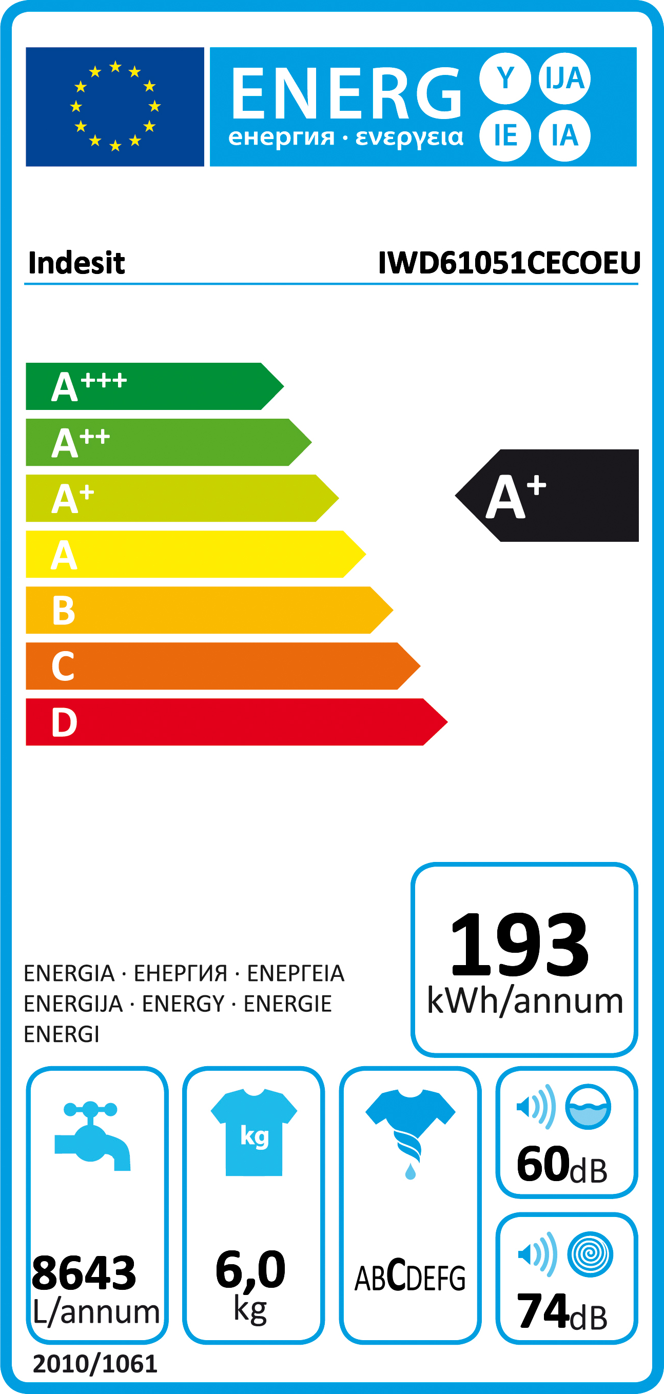 INDESIT IWD 61051 C ECO EU mosógép