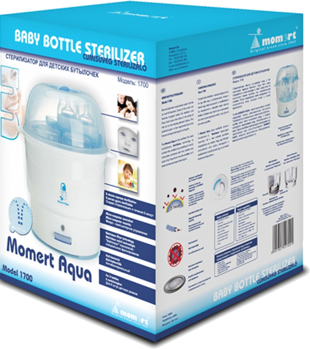 MOMERT 1700 Aqua bébi cumisüveg sterilizáló, 400W