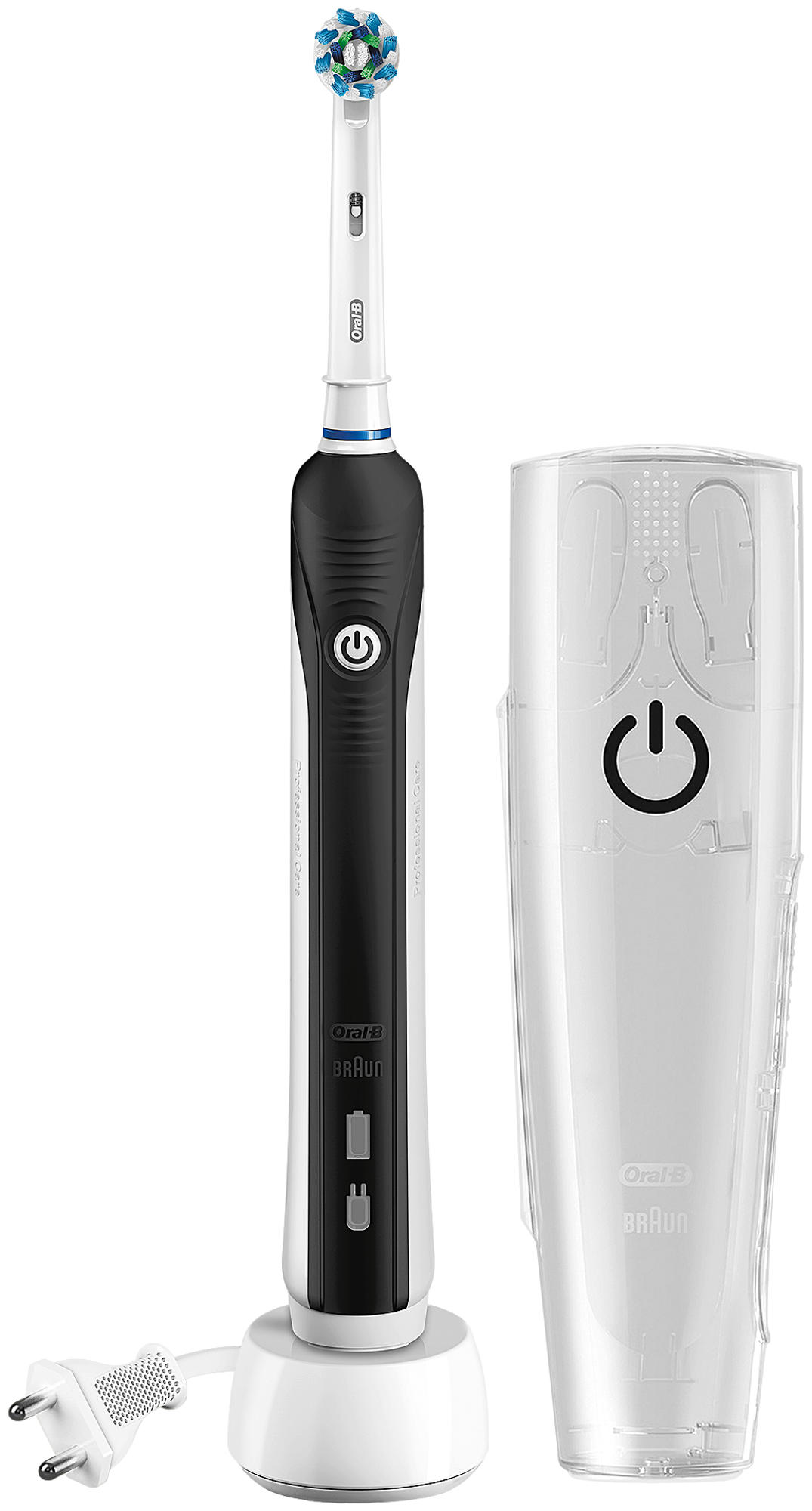 Pack cepillo Eléctrico - Oral B Pro 750 Cross Action, Oscilante con pulsaciones, Tecnología de