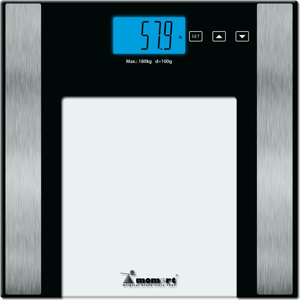 MOMERT 5875 BMI többfunkciós üveg személymérleg, 180kg
