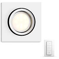 MediaMarkt Philips Hue Hue Milliskin Spotlamp Vierkant 5.5 W Inclusief Dimmer Wit aanbieding