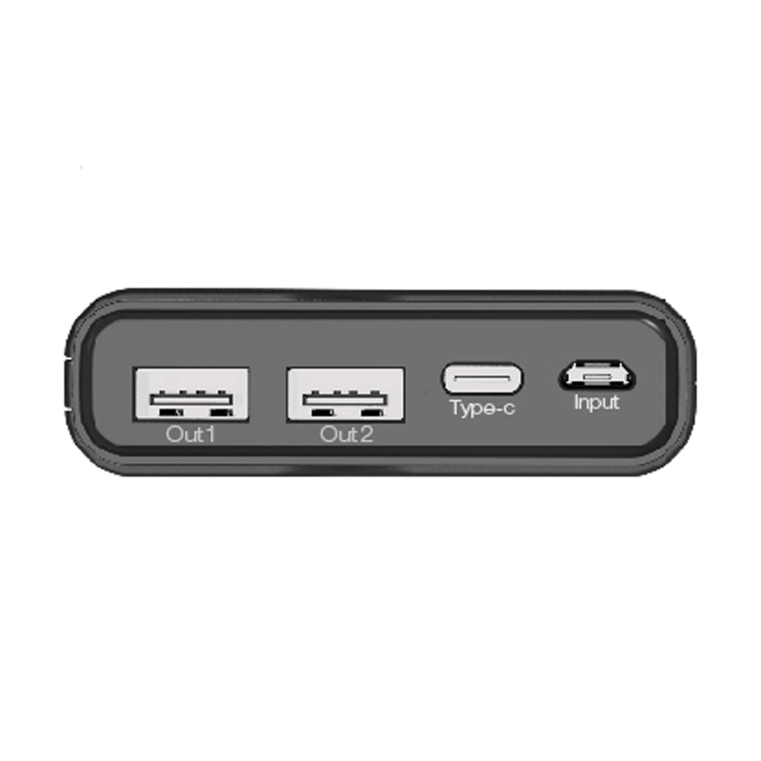 REALPOWER PB-10000C Powerbank 10000 mAh Schwarz