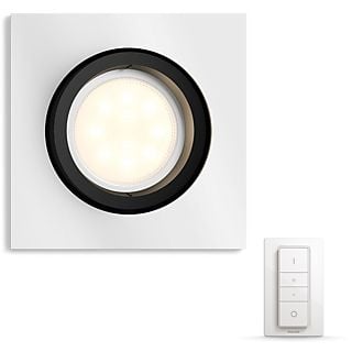 PHILIPS HUE Hue Milliskin Spotlamp Vierkant 5.5 W inclusief Dimmer Aluminium