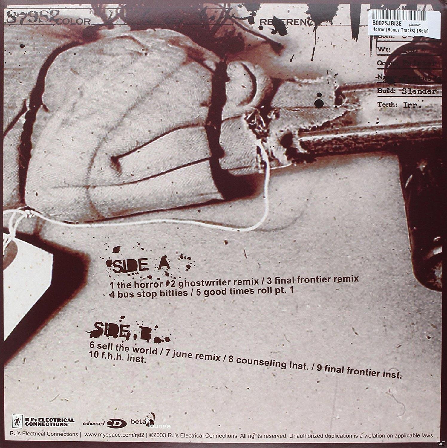 Ein Vintage-Vinyl-Schallplattencover mit einem verschwommenen Bild und Text mit Songtiteln.