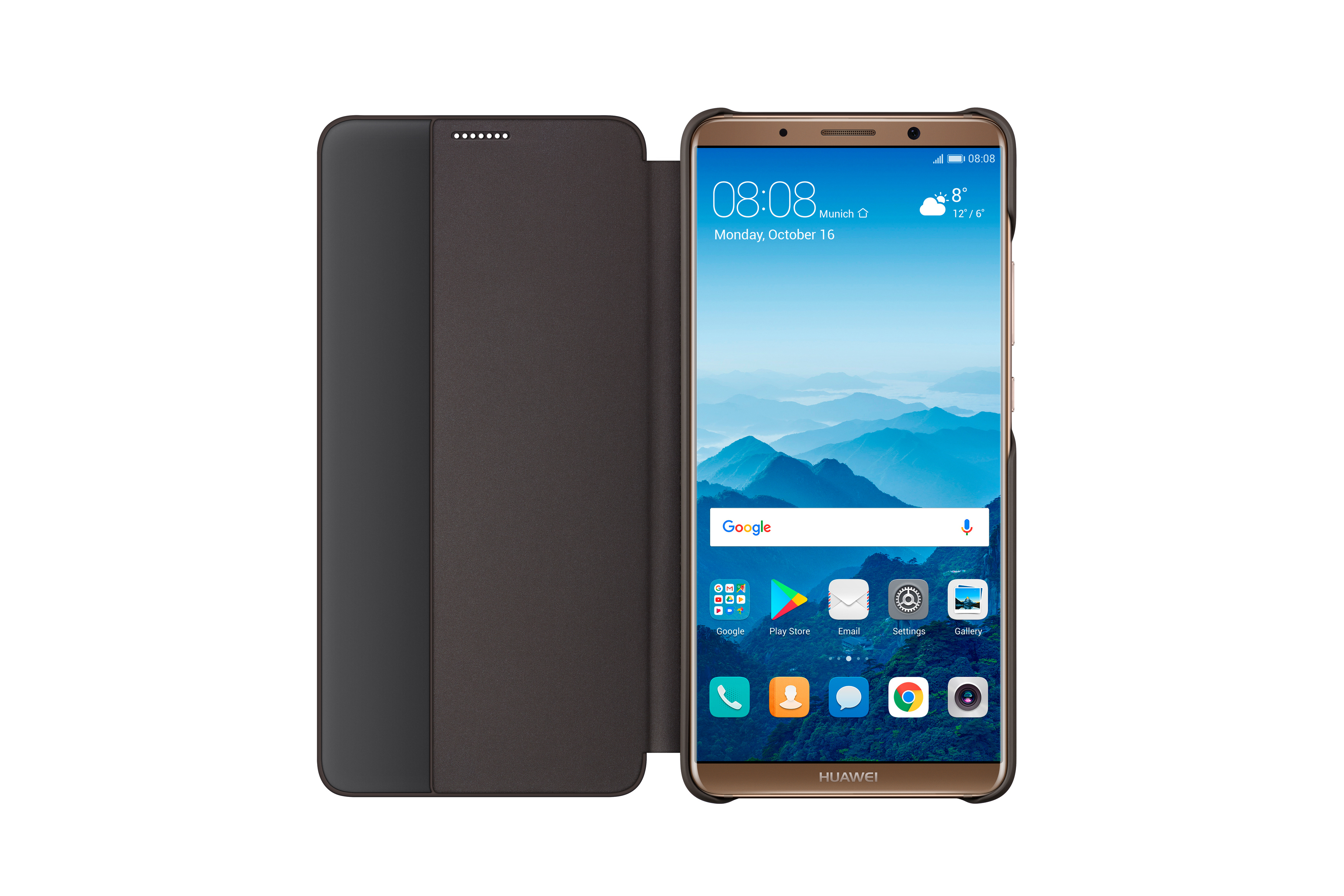 HUAWEI Smart View, Bookcover, Huawei, Mate 10 Pro, Braun