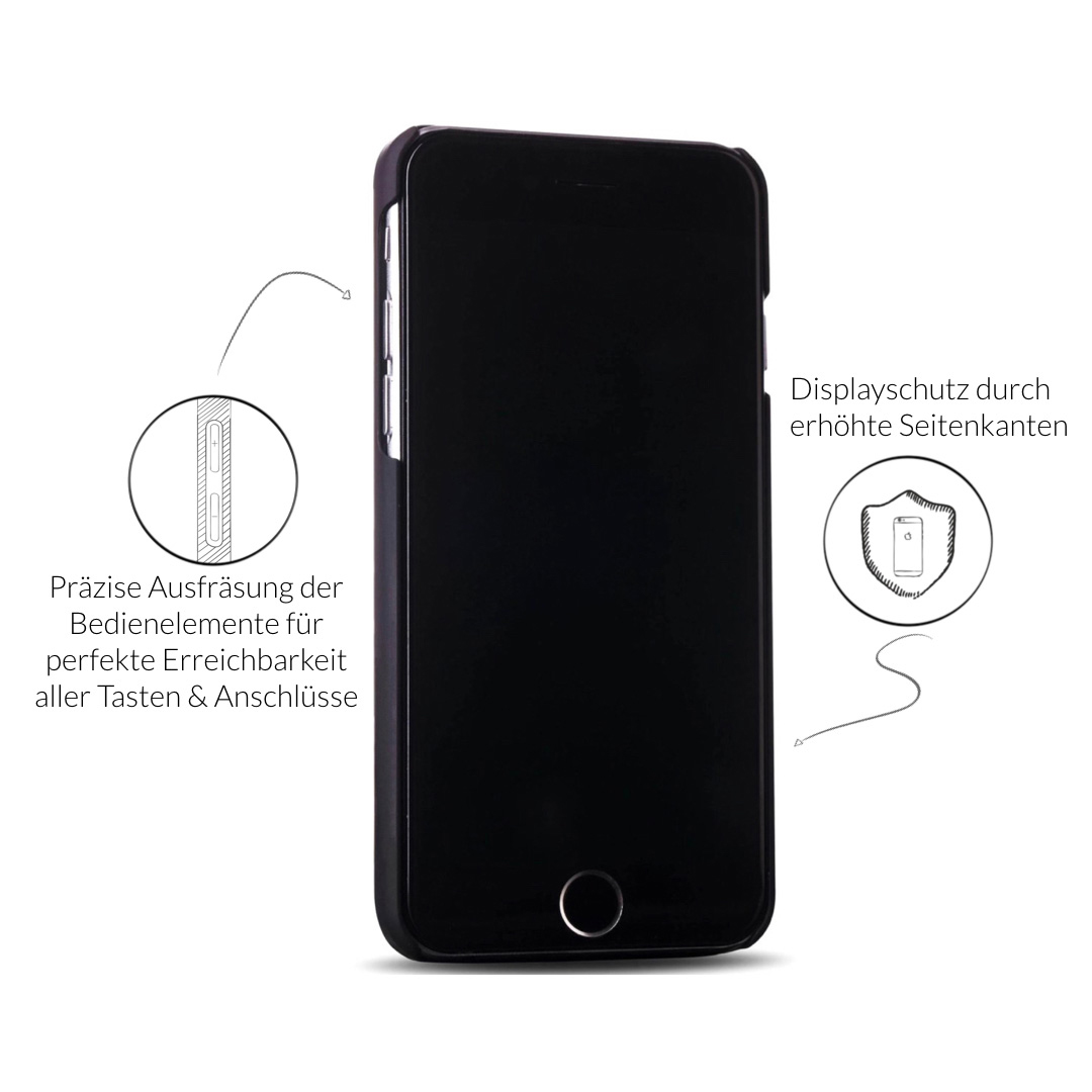 WOODCESSORIES EcoCase Classic, Backcover, Apple, iPhone 6, iPhone 6s, Walnuss/Schwarz