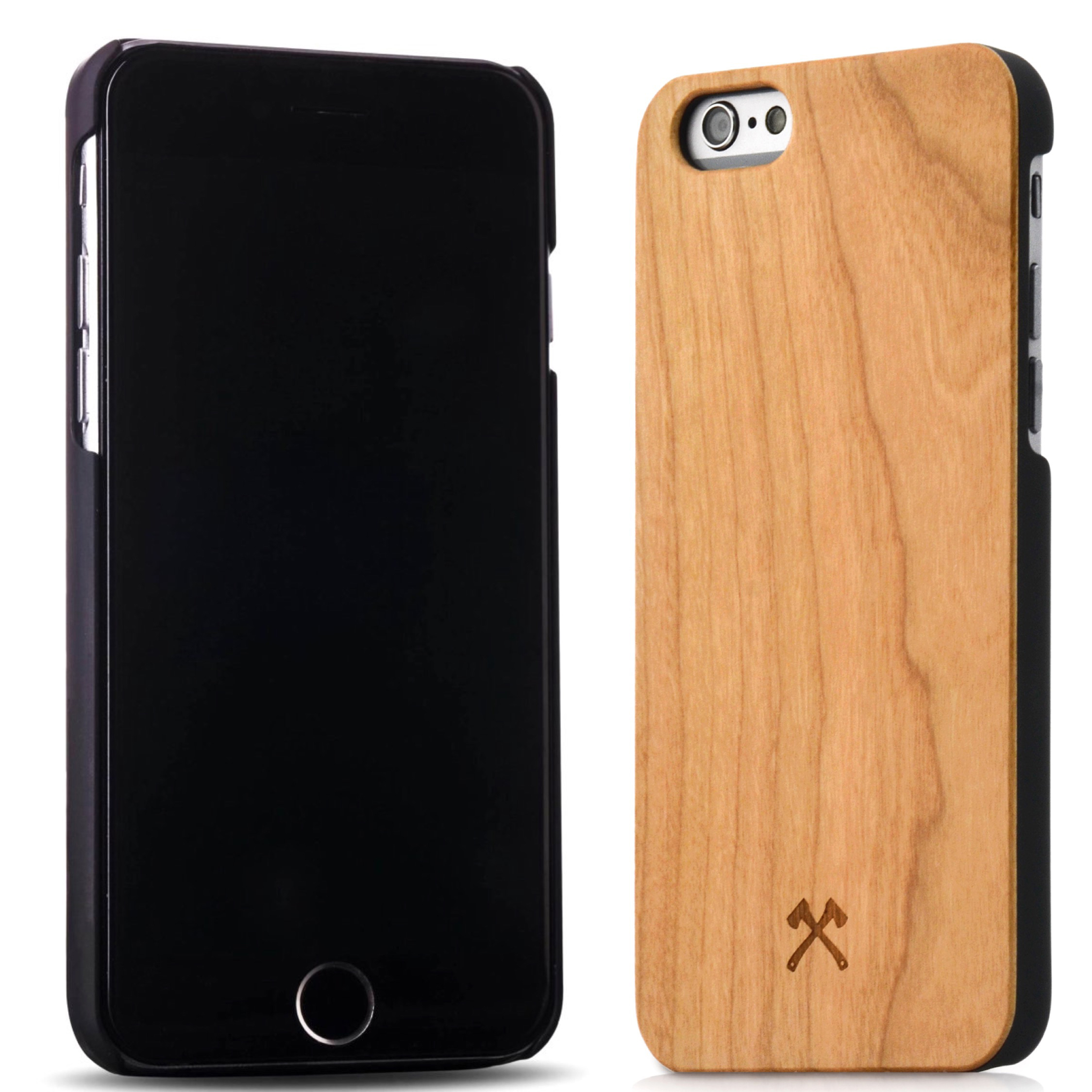 6, Backcover, Apple, iPhone Classic, Kirsch/Schwarz EcoCase WOODCESSORIES 6s, iPhone