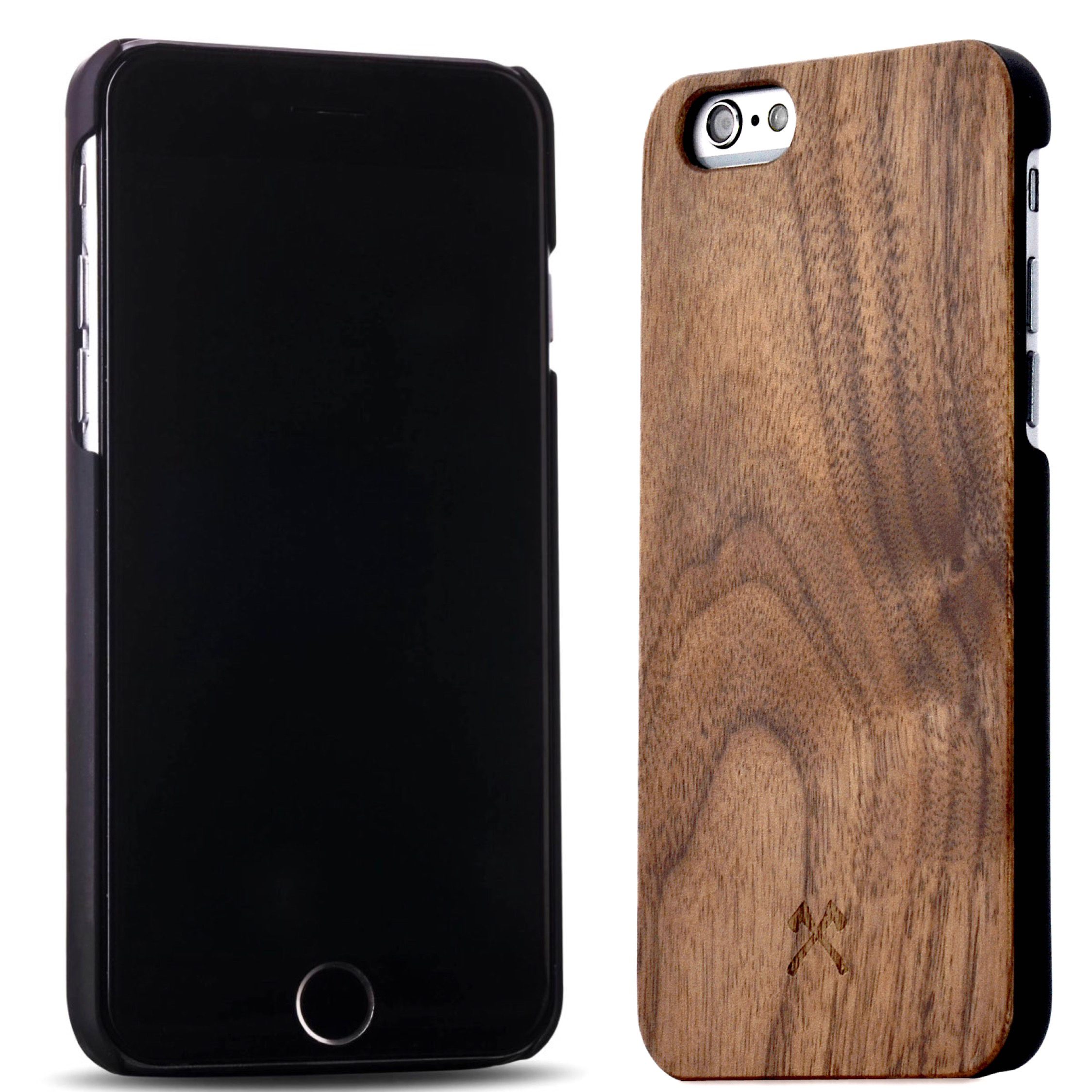 WOODCESSORIES EcoCase Classic, Apple, 6s, Walnuss/Schwarz Backcover, iPhone 6, iPhone