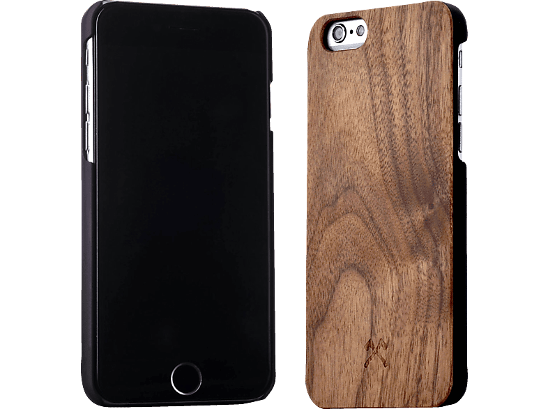 6s, WOODCESSORIES 6, Classic, Backcover, EcoCase iPhone Apple, iPhone Walnuss/Schwarz