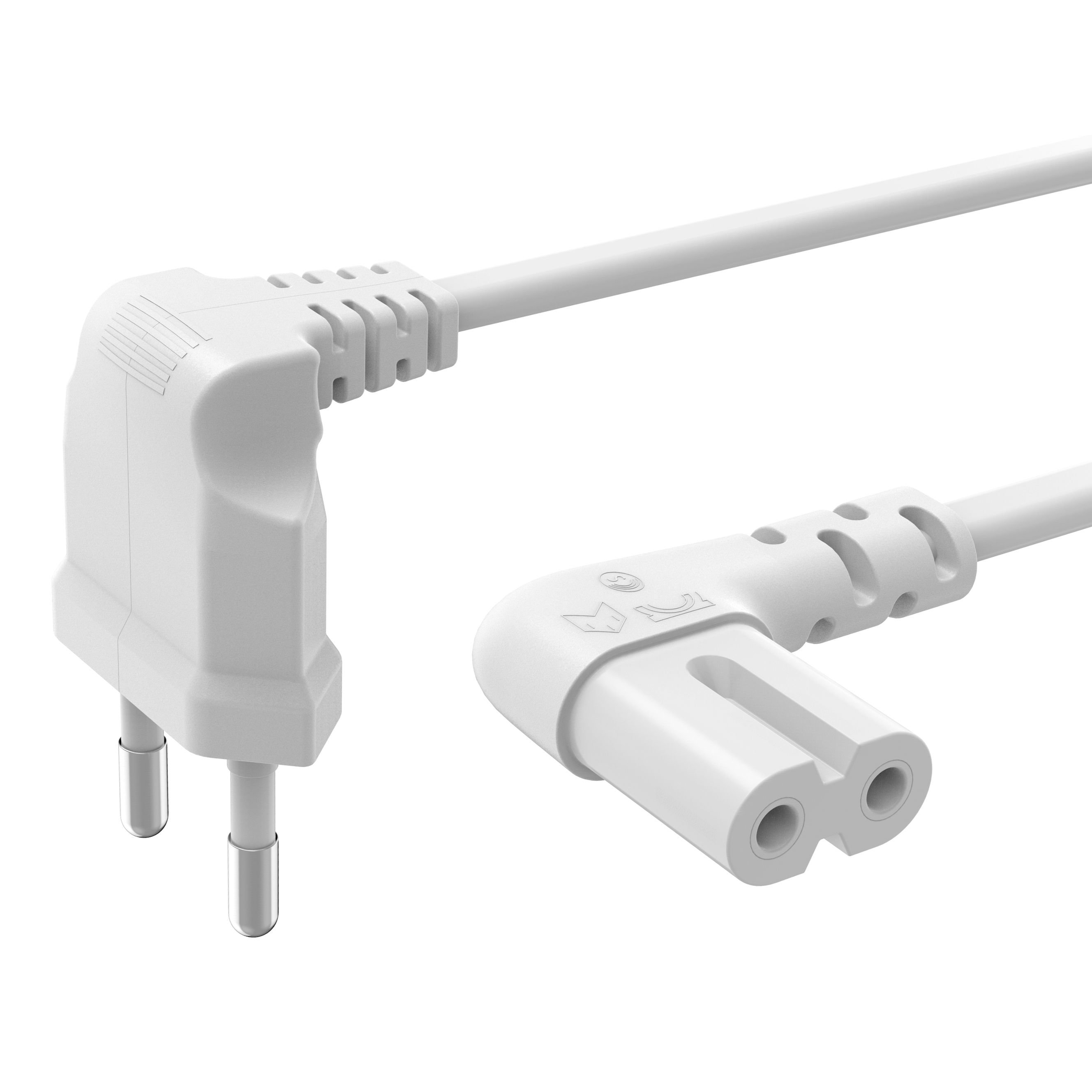 HAMA Stroomkabel 90° hoek Wit 5 meter - 137228
