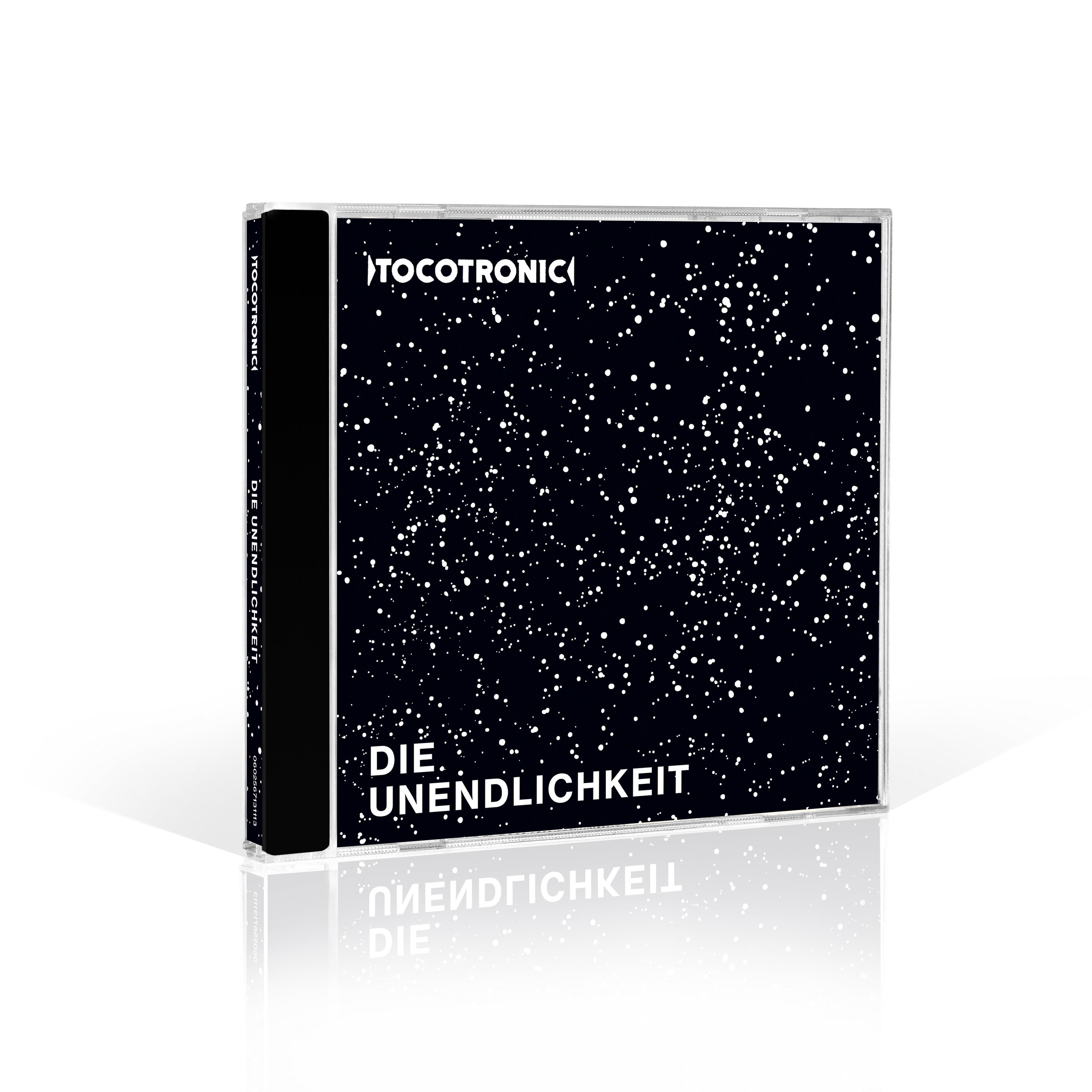 CD-Hülle mit schwarz-weißem Design mit weißen Punkten. Markenname Tocotronic.