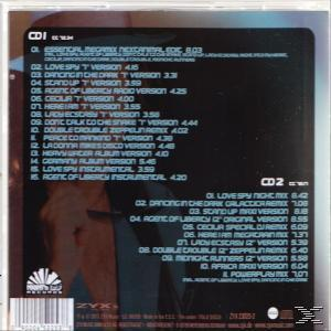 Rückseite einer CD-Hülle mit einer Liste von Liedern in mehreren Sprachen.