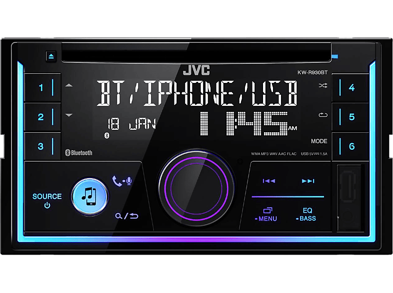 JVC Autoradio Bluetooth USB CD (KW-R930BT)
