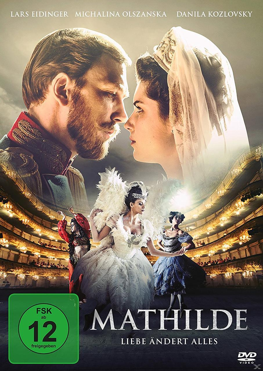 DVD-Cover von 'Mathilde' mit einem Paar und einer Ballerina.
