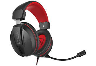 Auriculares gaming - Red Level Pro Estéreo, De diadema, Con cable, Para PS4/ PS5, Rojo y Negro
