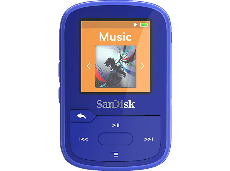 SANDISK Clip Sport Plus Mp3-Player (16 GB, Blau) Mp3-Player 16 in Blau ...