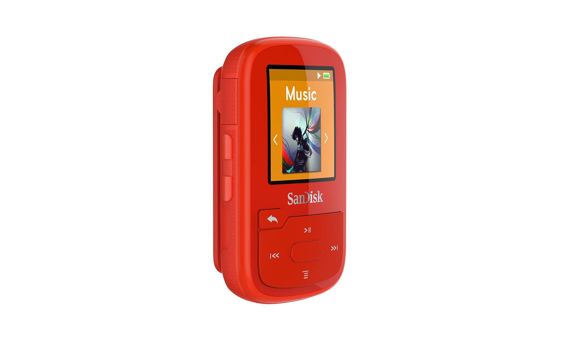 SANDISK Clip Sport Plus - MP3 Player (16 GB, Rot)
