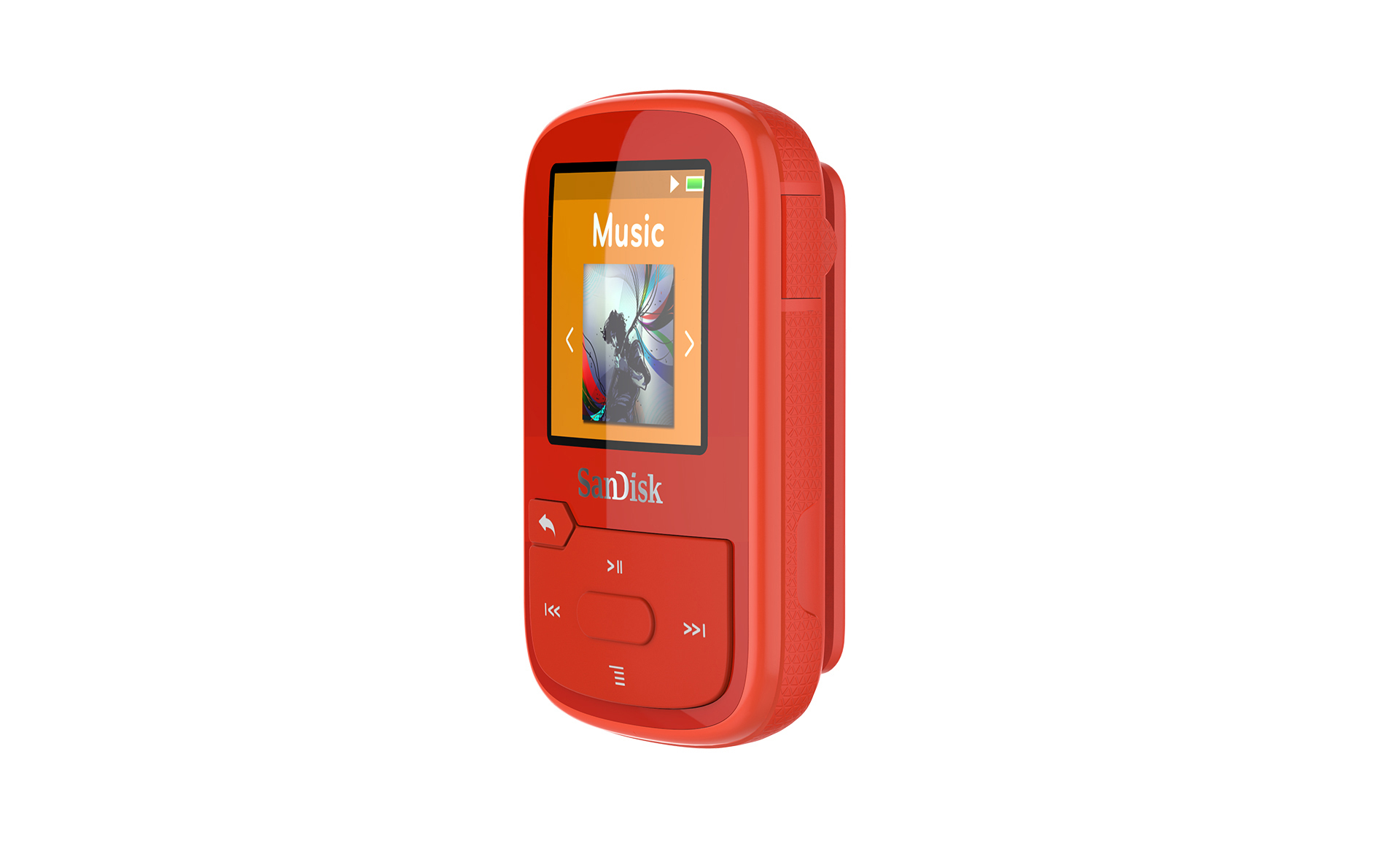 SANDISK Clip Sport Plus - MP3 Player (16 GB, Rot)