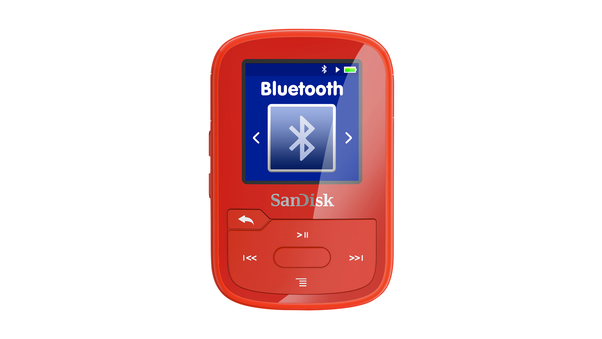 SANDISK Clip Sport Plus - MP3 Player (16 GB, Rot)