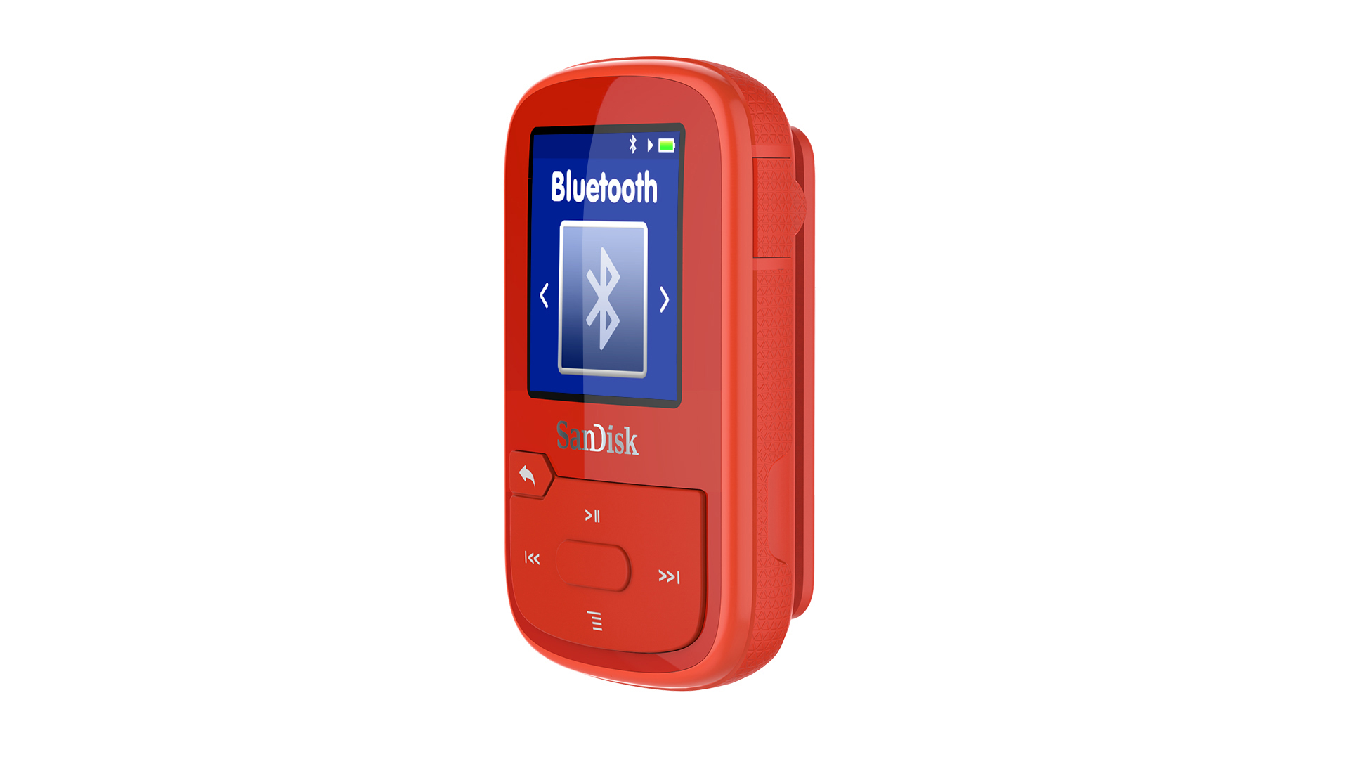 SANDISK Clip Sport Plus - MP3 Player (16 GB, Rot)