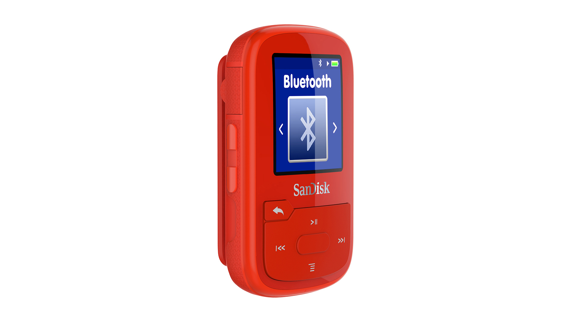 SANDISK Clip Sport Plus - MP3 Player (16 GB, Rot)