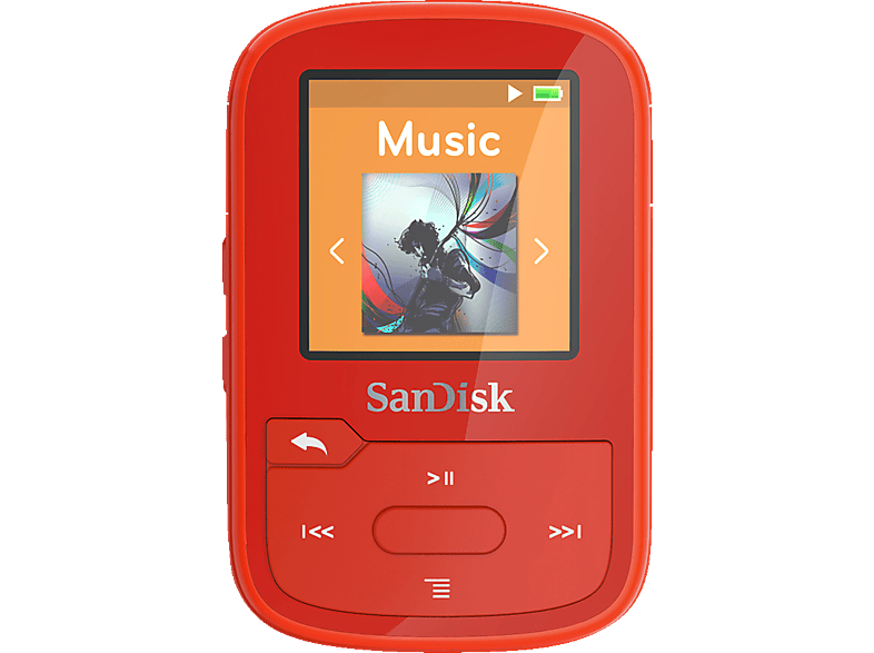Mp3Player SANDISK Clip Sport Plus Mp3Player (16 GB, Rot) MediaMarkt