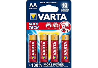 VARTA VARTA Max Tech AA - Pacchetto da 4 - Rosso - Pila (Rosso)