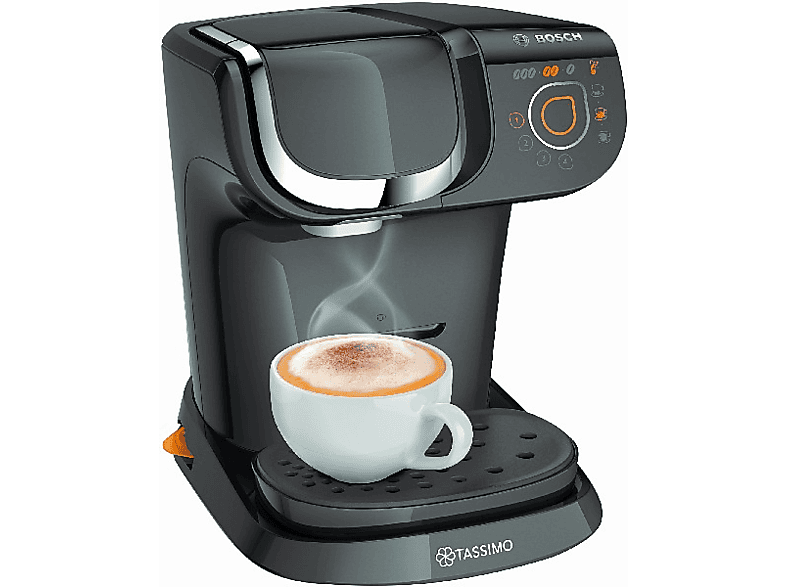 Cafetera de cápsulas - Bosch Tassimo TAS6002 MY WAY, negro, automática, 1.3 L, panel táctil