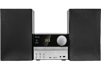 Microcadena - PEAQ PMS310BT-SL, CD, USB, Bluetooth, Negro