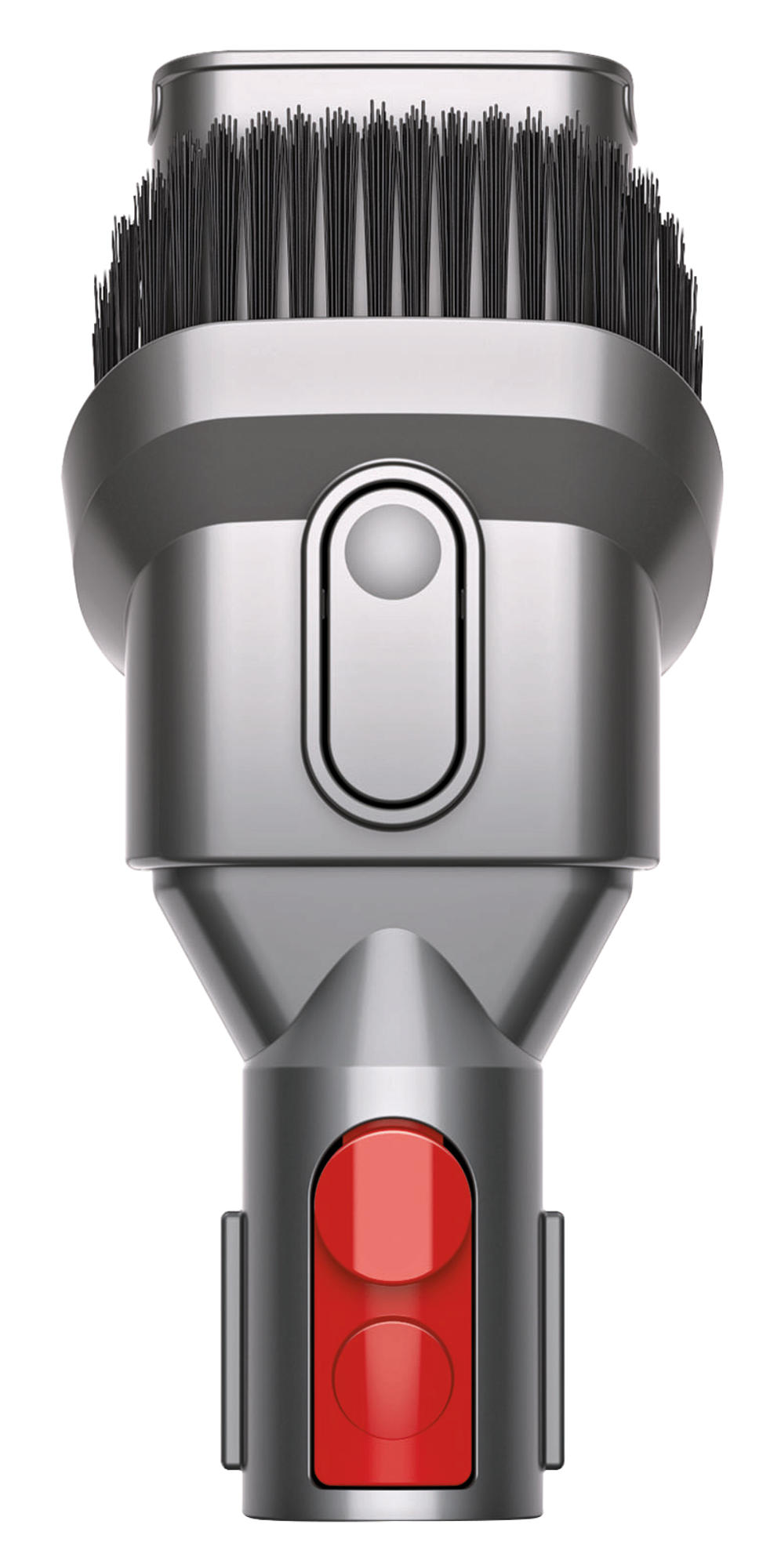 Vakuumkopf mit roten Knöpfen und Bürste.