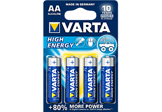 VARTA VARTA High Energy AA, pacchetto da 4 - Batterie (blu/argento)