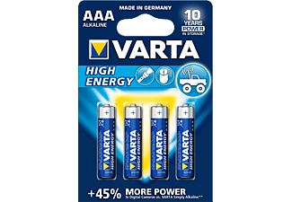 VARTA VARTA High Energy AAA, pacchetto da 4 - Batterie (blu/argento)