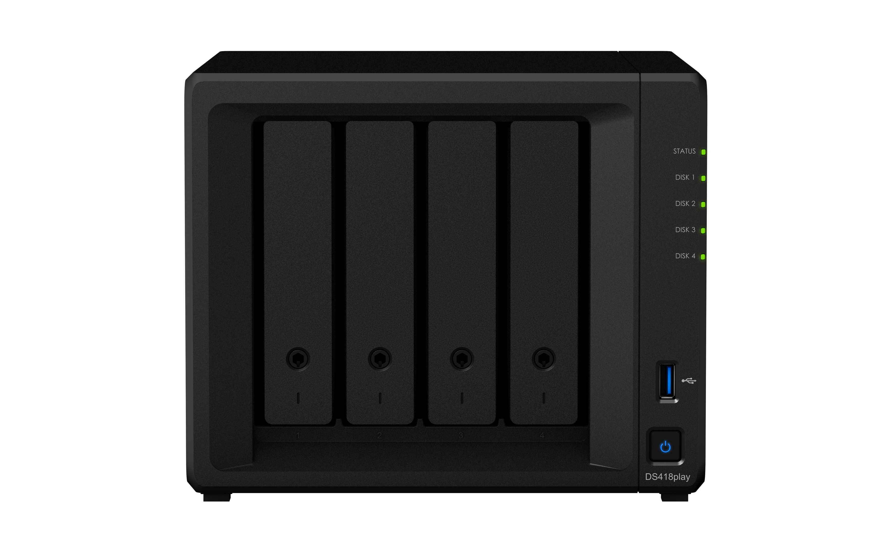 SYNOLOGY DS418PLAY 4-BAY NAS-CASE NAS-System Anzahl Festplattenschächte: 4 Schwarz}