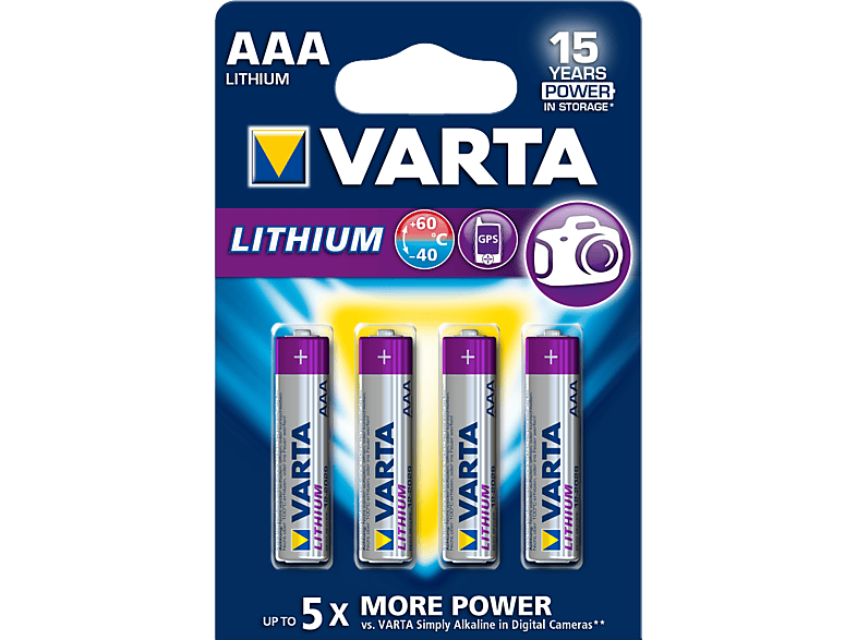 Varta Lithium AAA Batterie, 4er Pack