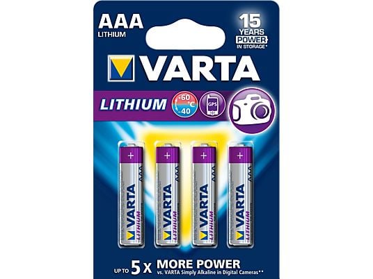 VARTA Lithium - Pile (Argent/Lilas)