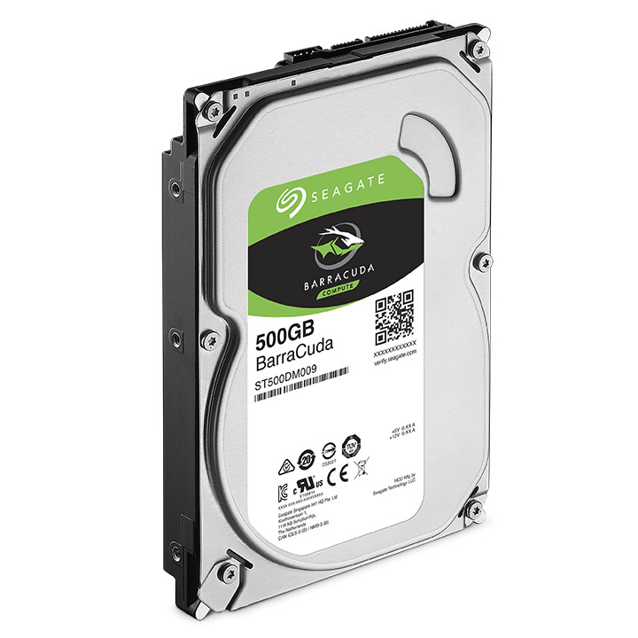 SEAGATE Desktop Barracuda 7200 500GB Festplatte Bulk, 500 GB HDD SATA 6 Gbps, 3,5 Zoll, intern