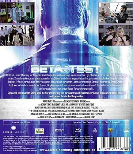 Rückseite der Beta Test DVD. Szene aus dem Film und Text in Deutsch und Englisch.
