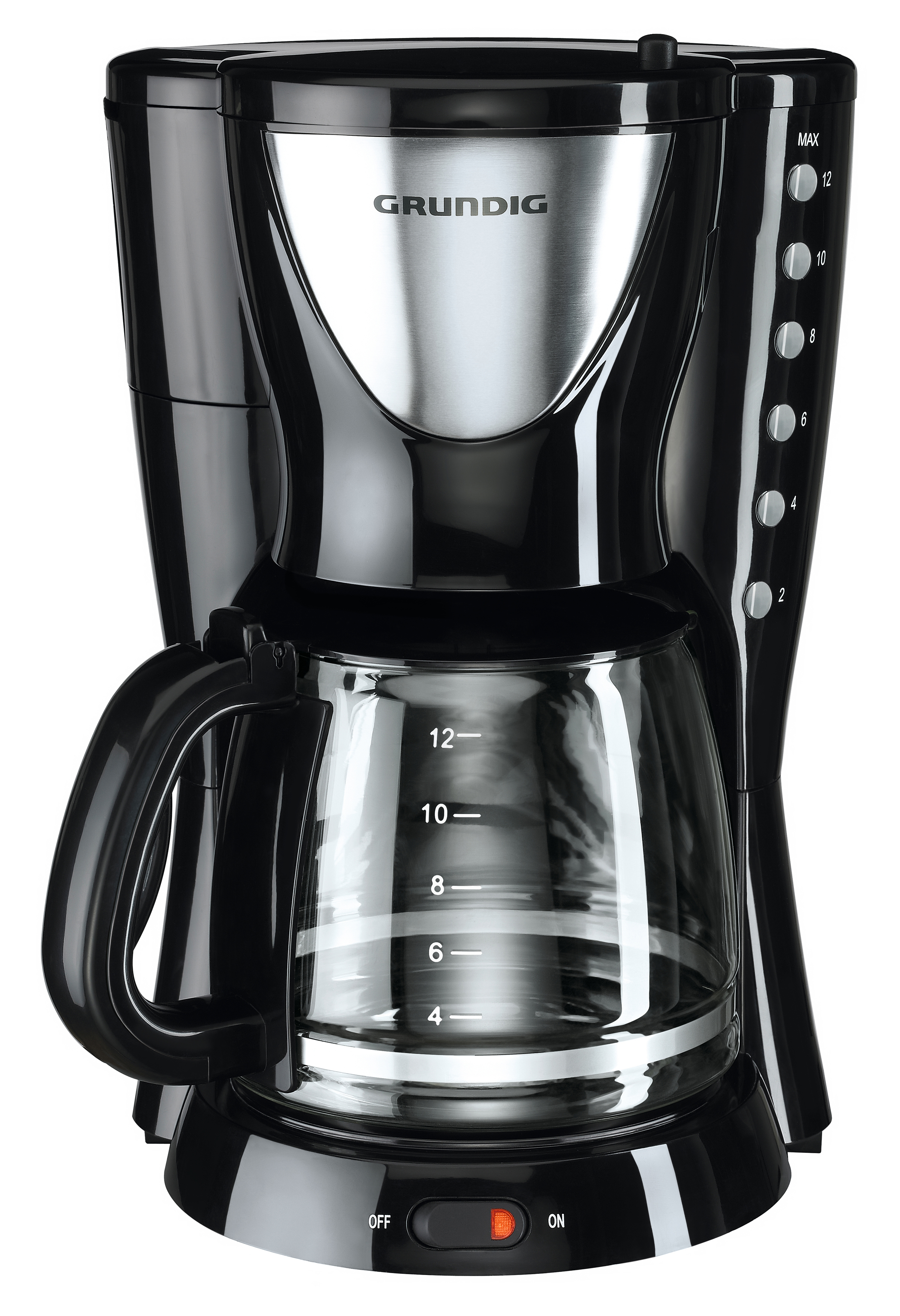 GRUNDIG KM 5260 Kaffeemaschine Schwarz/Edelstahl