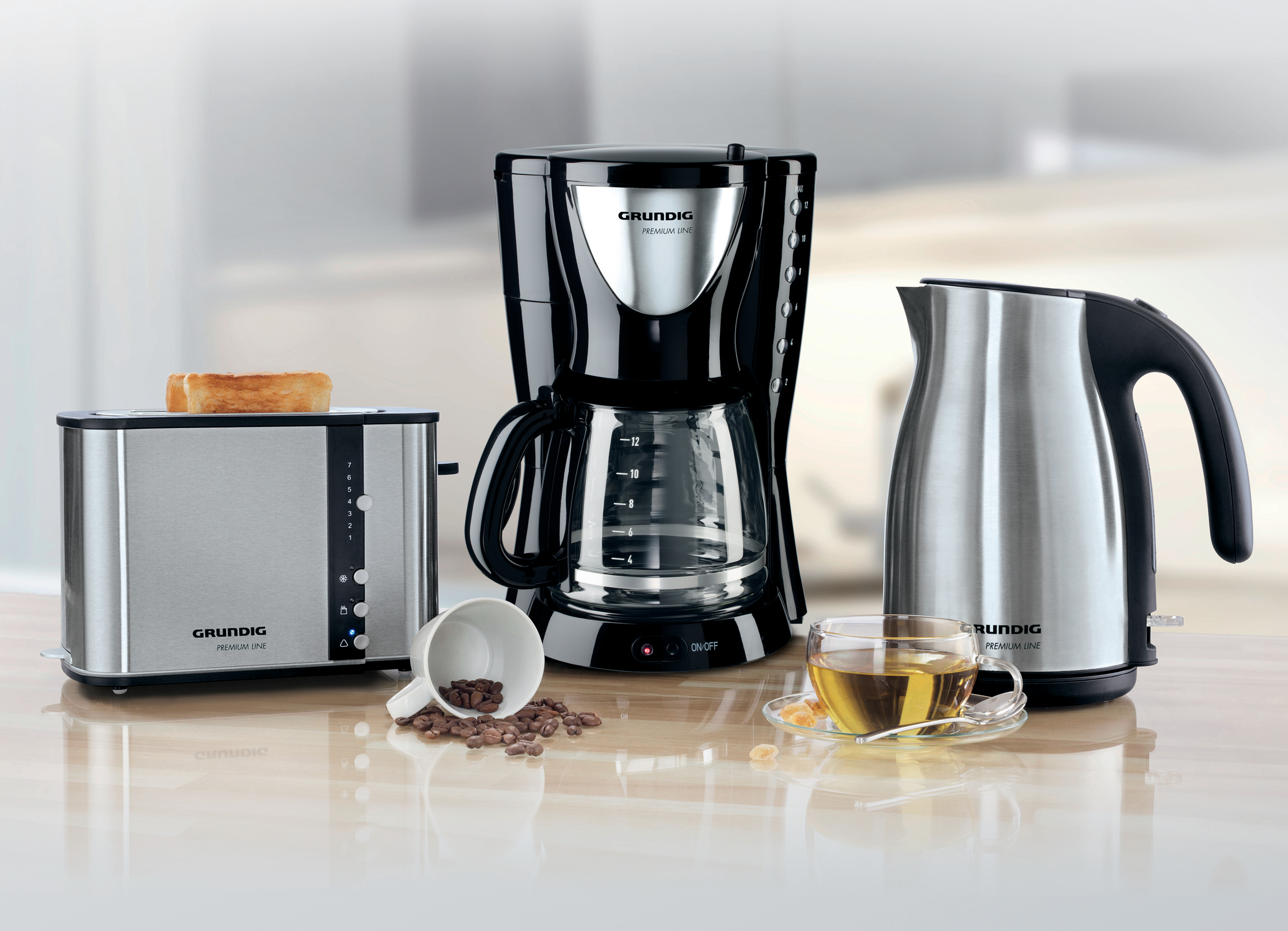 GRUNDIG KM 5260 Kaffeemaschine Schwarz/Edelstahl