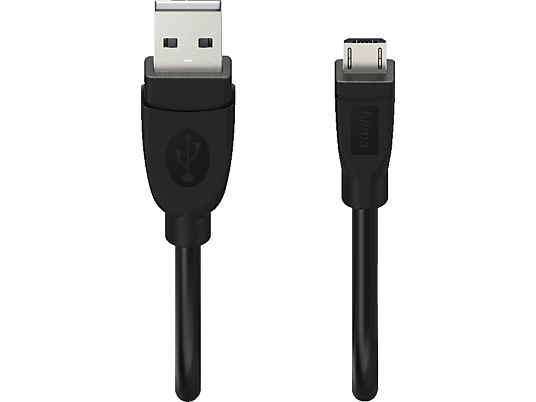 HAMA 3.0 m - Micro-USB-2.0-Kabel, 3 m, Schwarz