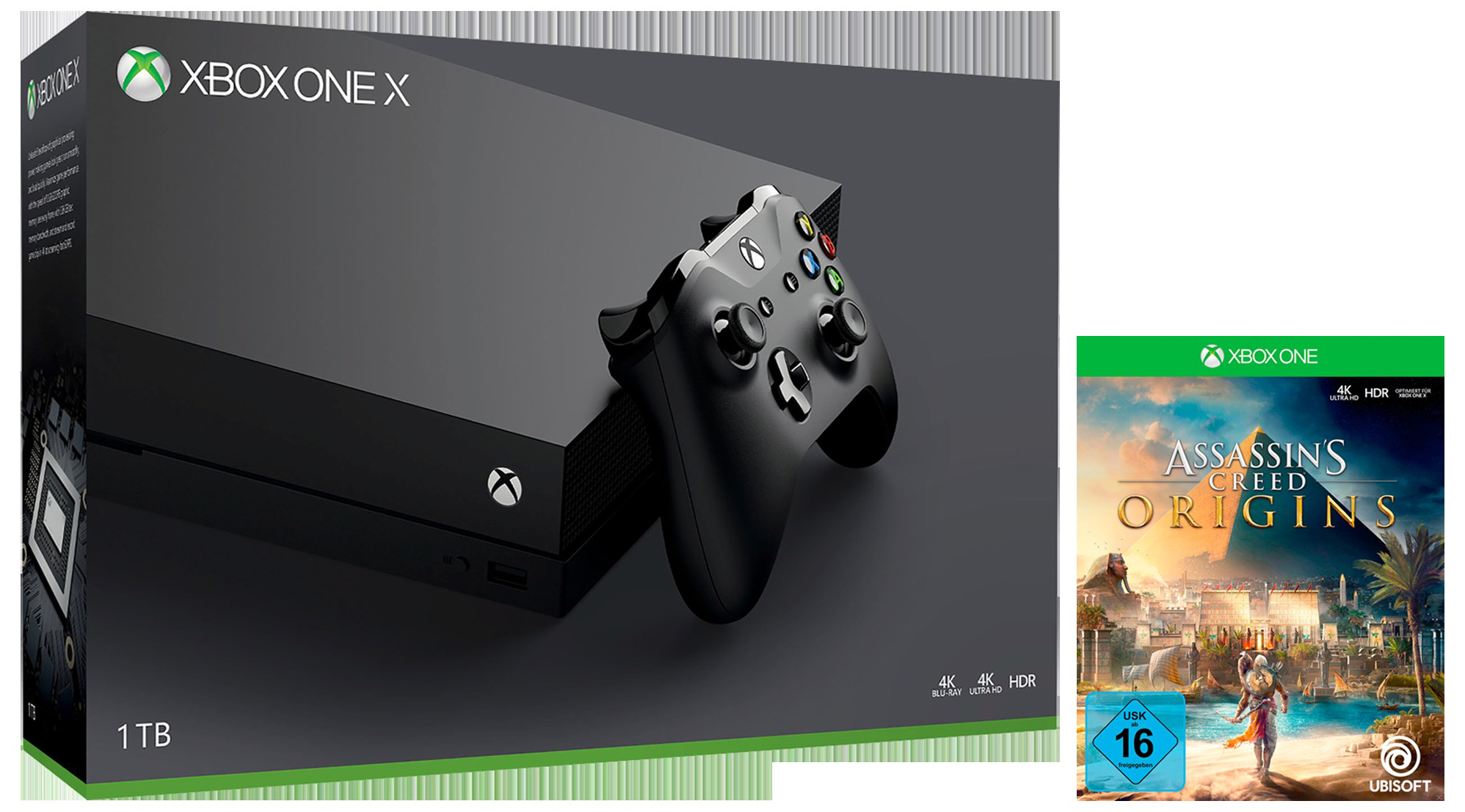 MICROSOFT Xbox One X 1TB inkl. Assassin's Creed Origins (Exklusiv)
