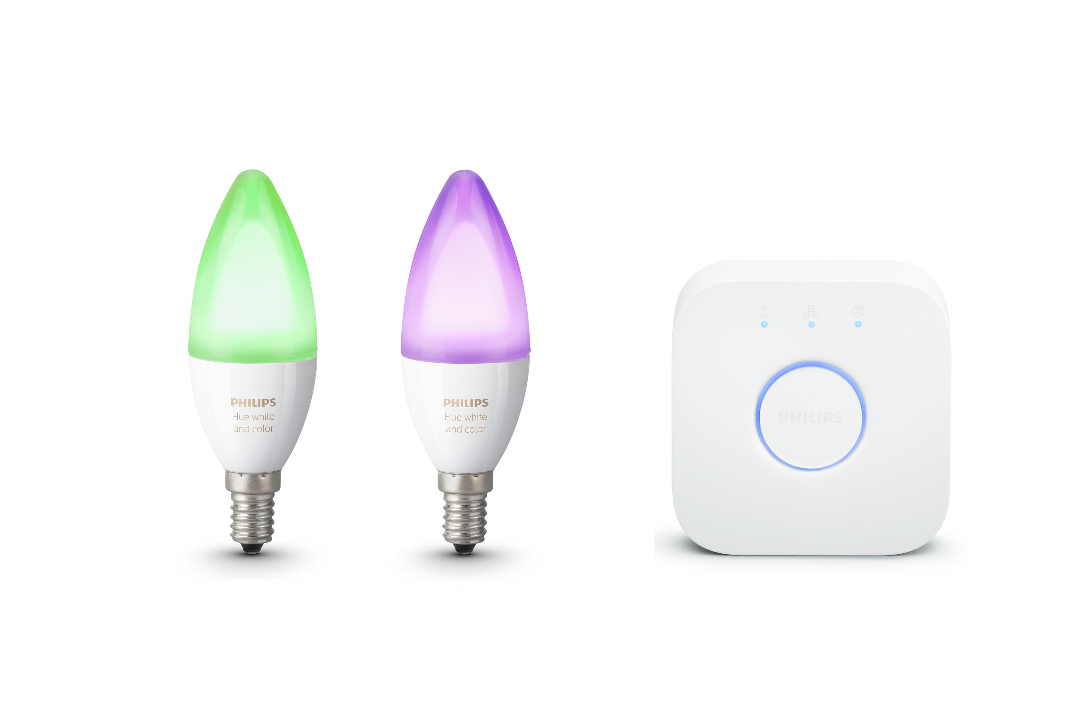 PHILIPS Hue White & Color Ambiance LED Leuchtmittel inkl. Bridge Mehrfarbig