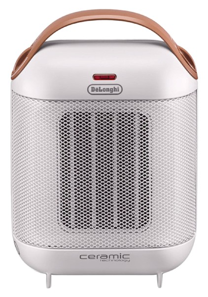 Calefactor - De Longhi HFX 30C18, Cerámico, 1800W, Blanco y marrón