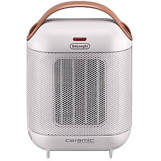 Calefactor - De Longhi HFX 30C18, Cerámico, 1800W, Blanco y marrón
